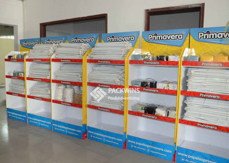 4 Shelves Primavera Notebooks Custom Cardboard Displays