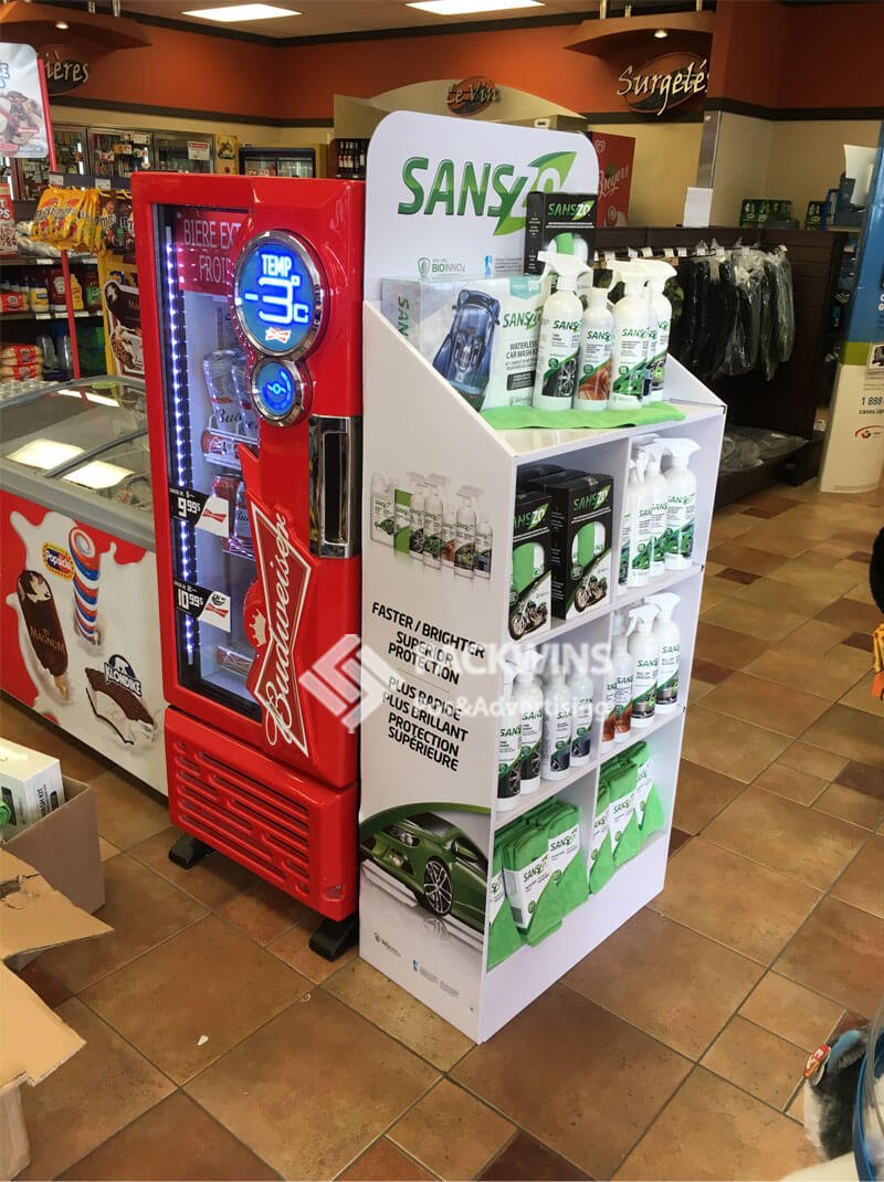FSDU retail display stand in a store aisle