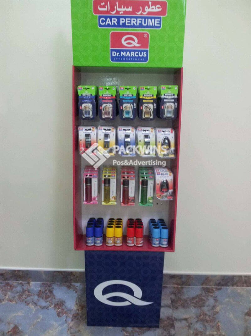 Car Perfume Point Of Purchase Display Folding Pegboard