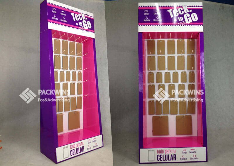 Cell-Phone-Accessories-Corrugated-Portable-Pegboard-Display-2