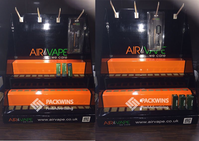 E-cig Retail Ready Counter Display Units with Shelves and Hooks