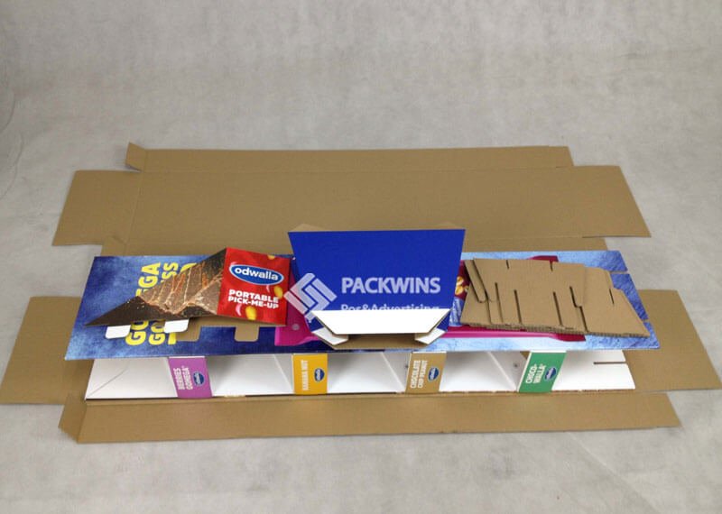 Fruit Juices Pos Pop Marketing Corrugated Tower Display Stand