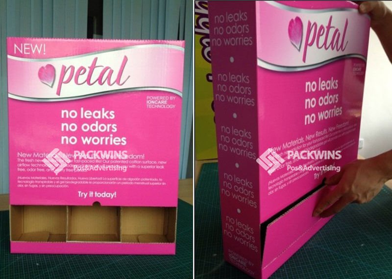 Hangsell Pop Cardboard Grocery End Cap For Sanitary Towels