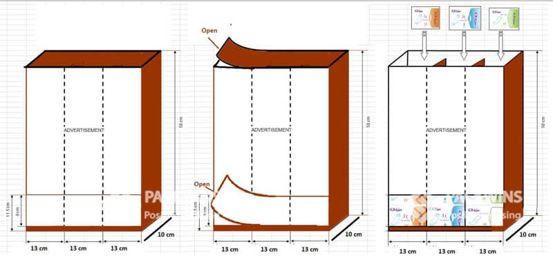 Hangsell Pop Cardboard Grocery End Cap For Sanitary Towels