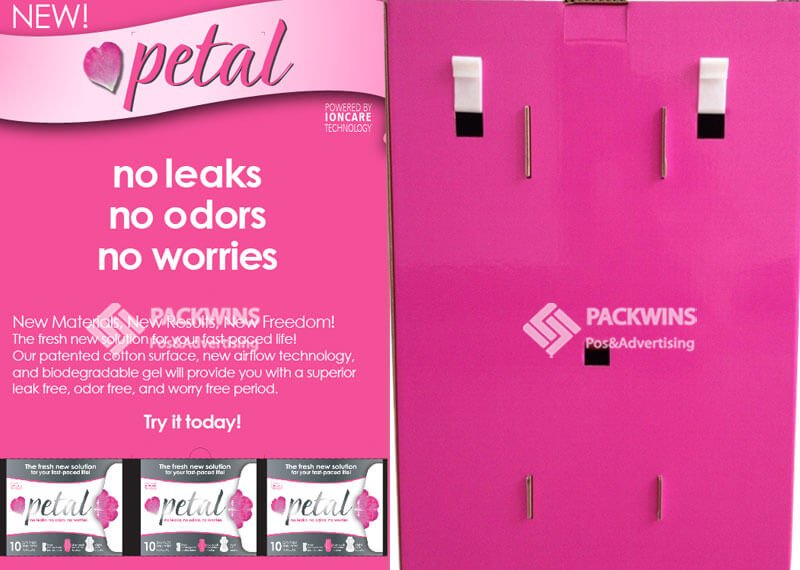 Hangsell Pop Cardboard Grocery End Cap For Sanitary Towels