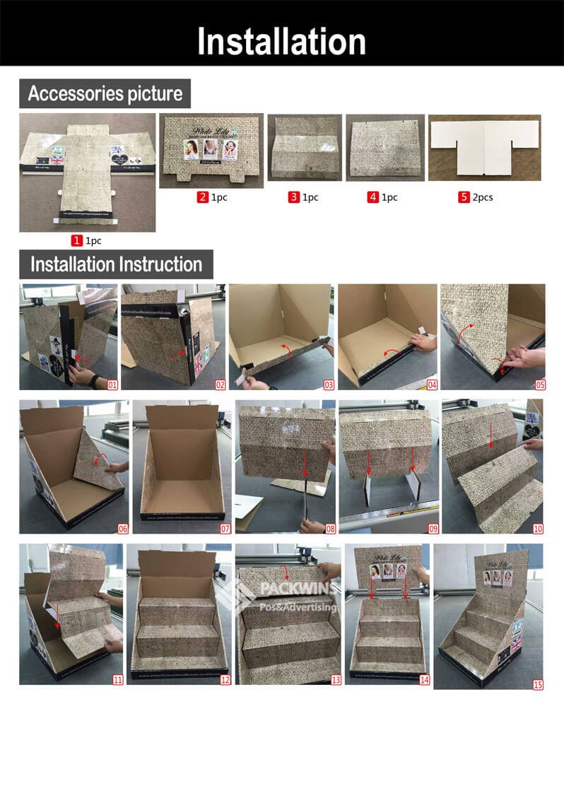 Health Beauty Care Products Cardboard Retail Display Box