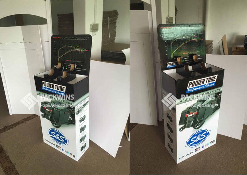 Motor-Cycle-Noise-Cancelling-Products-Showcase-Corrugated-Display-1
