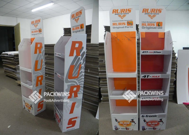 Motor Parts And Oil Pop Corrugated Cardboard Displays