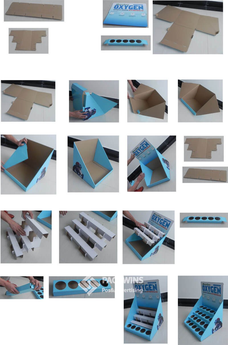 Oxygen Bottles Cardboard Counter Display Units