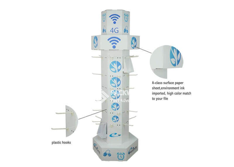Phone-Accessories-Hexgon-Rotating-Pegboard-Tower-Manufacturer-1