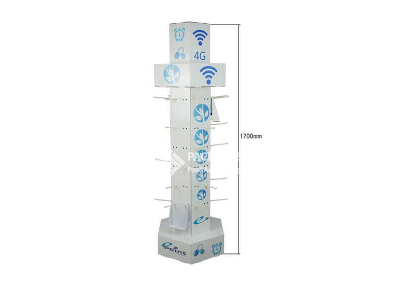 Phone-Accessories-Hexgon-Rotating-Pegboard-Tower-Manufacturer-3