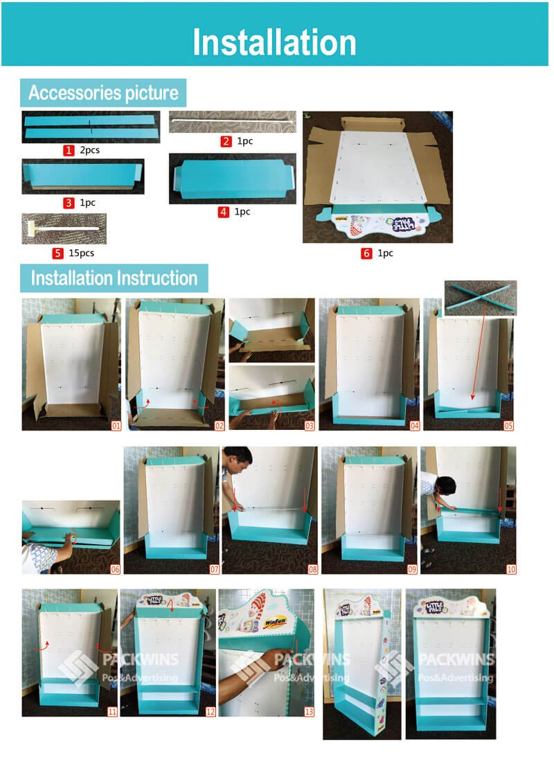 Self Standing Pegboard Pos Display For Little Pal Toys