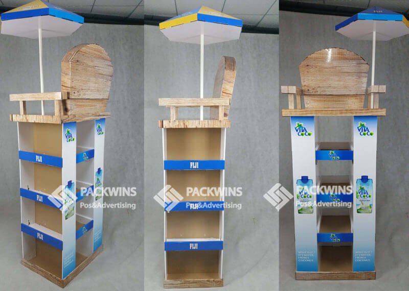 Interactive corrugated retail display encouraging shopper engagement