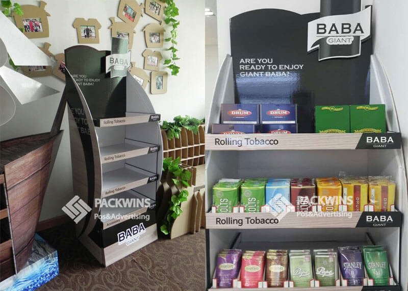 In-Store Customer Experience A customer happily trying out a product in a well-designed retail store