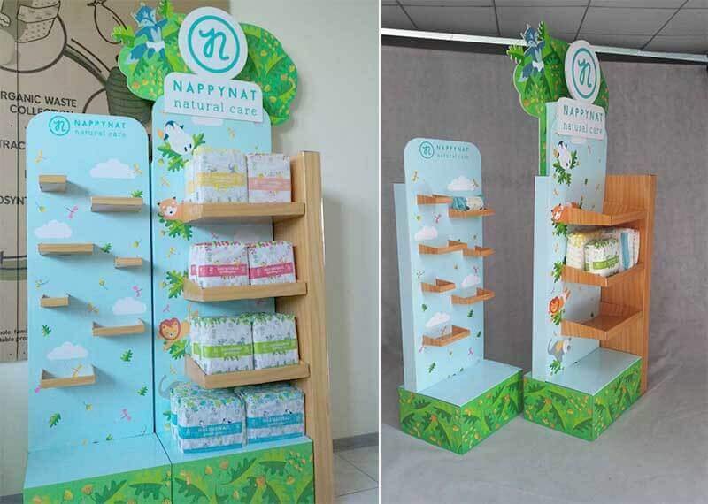 Versatile Pop-up FSDU Displays for All Industries A collage of pop-up FSDUs used for different industries like food, beauty, and electronics.