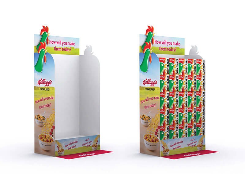 Retail Store Display Height Comparison comparison of displays in a big-box store versus a small grocery store