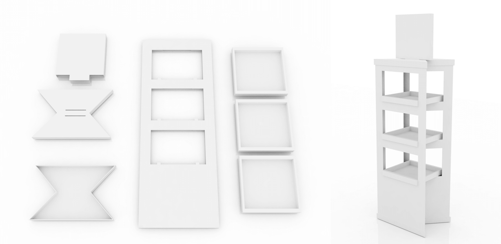 Pop-up FSDU Display Mechanism Diagram showing the pop-up mechanism of an FSDU display.