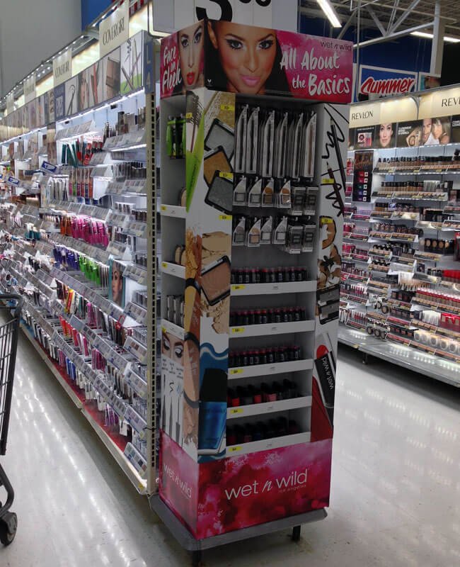 Organized Retail Aisle A well-organized aisle in a Walmart store, a result of effective planogramming.