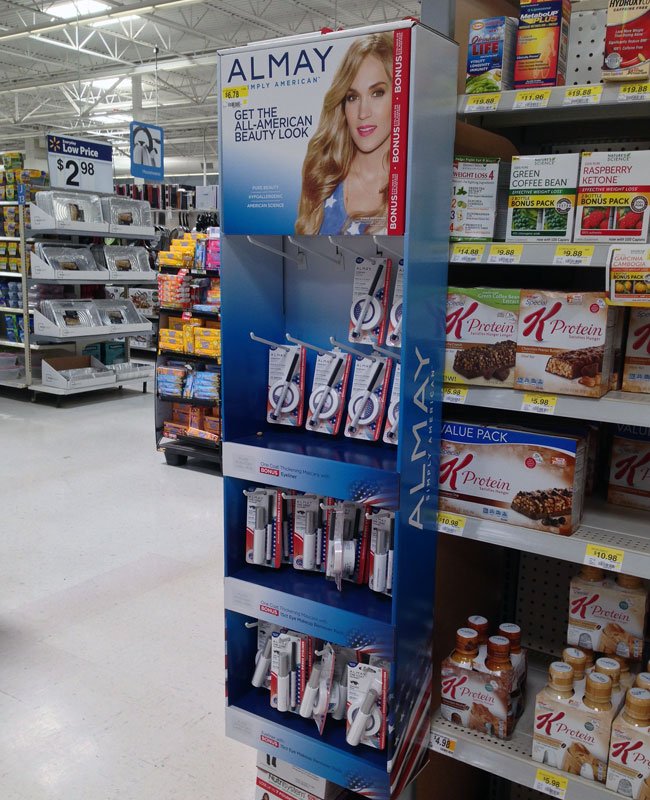 Cosmetics Display Almay All American Cosmetics Walmart Side Kick Display