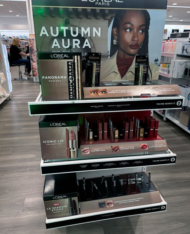 cosmetic endcap display cosmetic endcap display stand