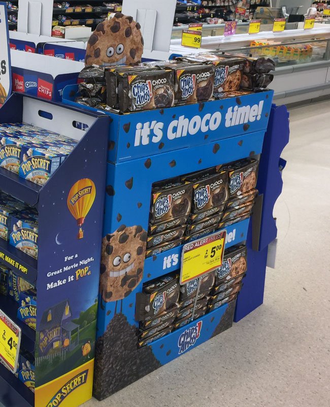 Its Choco Time Chips Ahoy Floor Display