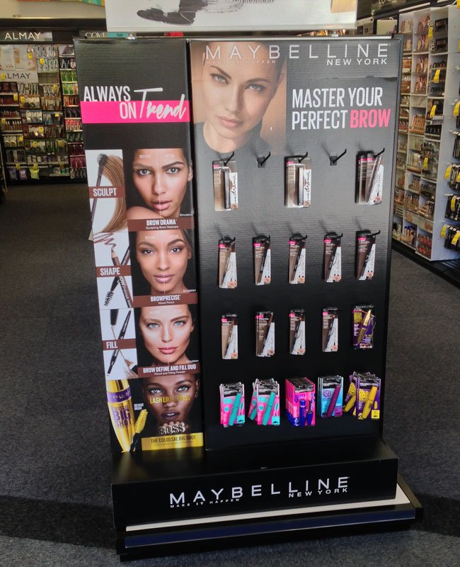 Cosmetics Display Maybelline Lipsticks Cosmetics End Cap Display