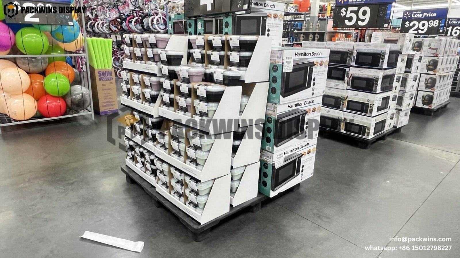 POP cardboard displays in retail store