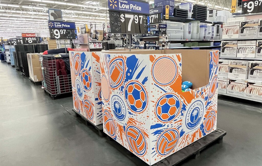 Point of Purchase Retail Display Dumpbin