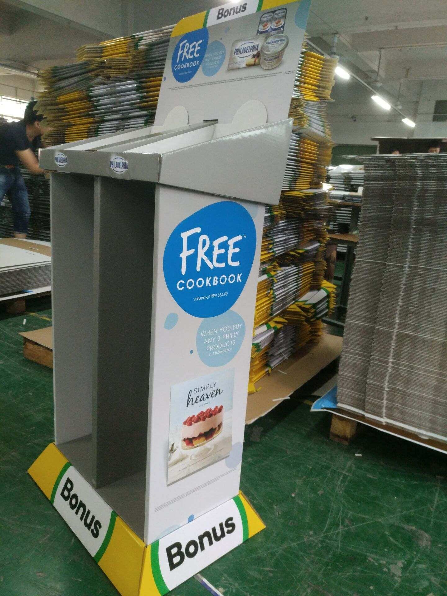 Custom FSDU Display Unit A custom FSDU display in a retail aisle