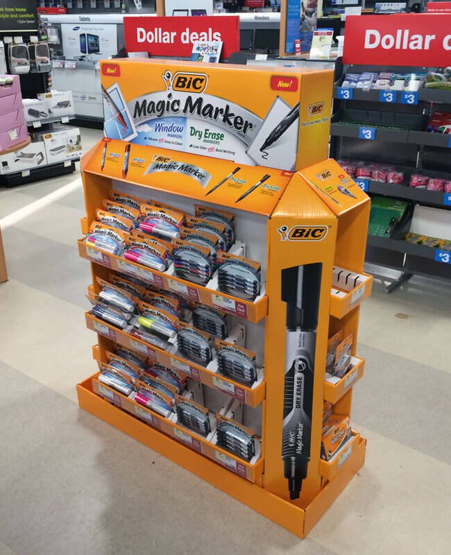 Bic Magic Marker Dollar General Floor Display