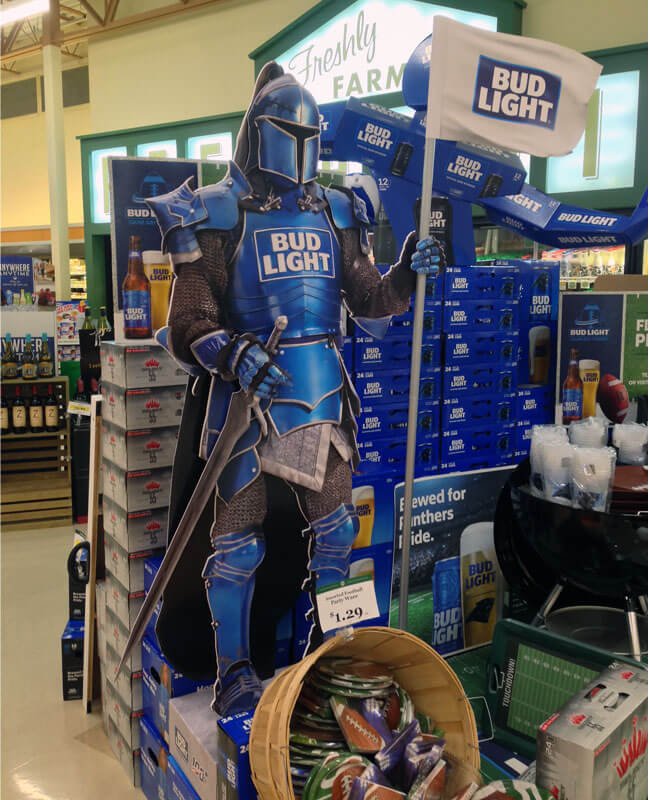 Bud Light Beer Drinks Standee Display