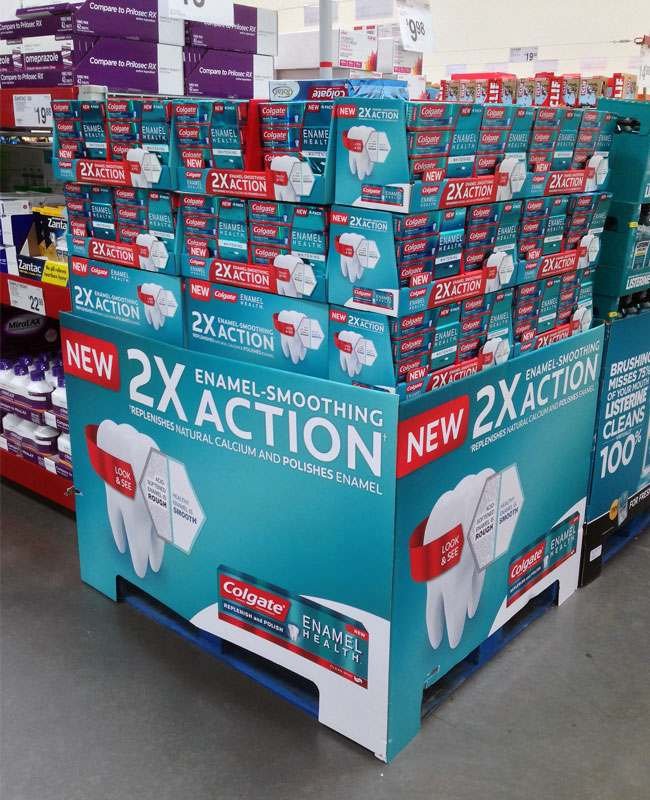 Enamel Colgate Oral Care Costco Pallet Display