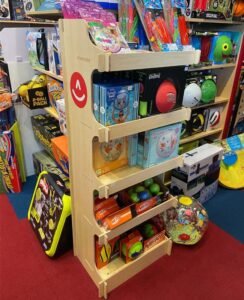 Multi Brand Nerf Pet Dog Toys Wood Floor Display