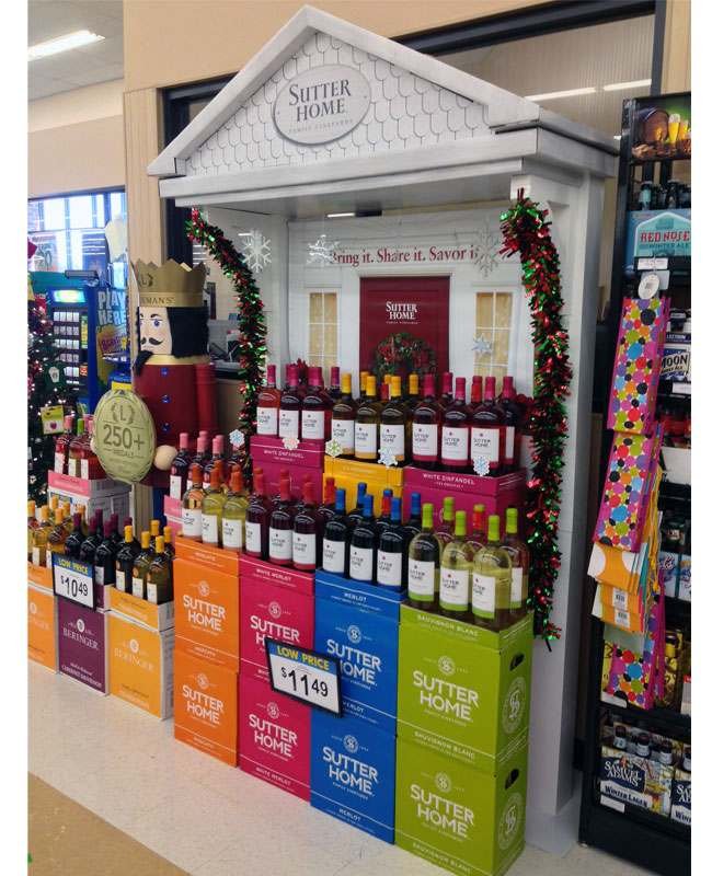 Occasion-Based Wine Display An occasion-based display for 'Dinner Party Wines'