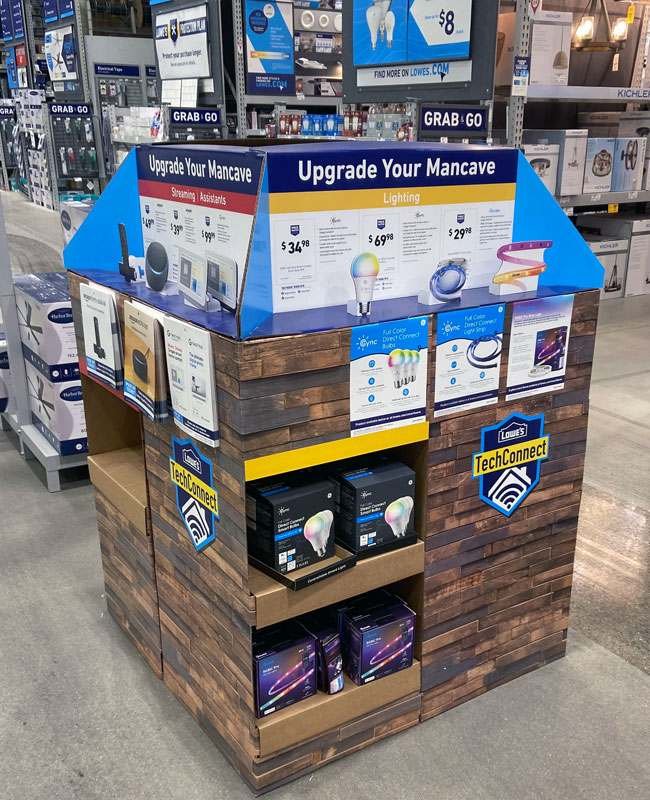 Upgrade Your Mancave TechConnect Lowe's Club Store Pallet Display