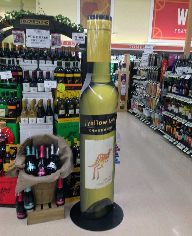 Premium Cardboard Wine Display A premium-looking cardboard display with special finishes