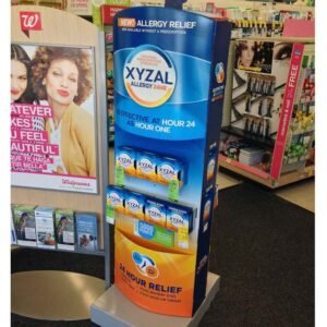 Xyzal Relief Health Care Launch Walgreens Standee Floor Display