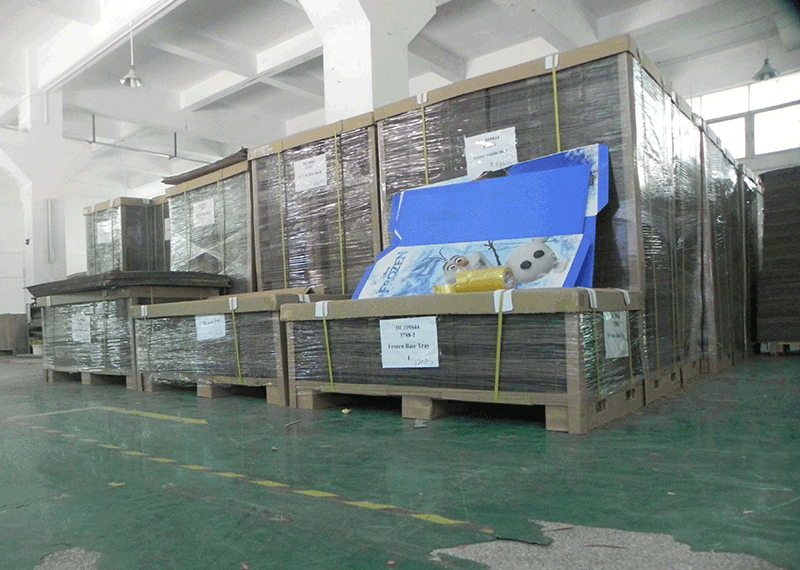 Cardboard Display Flat Packed onto Pallets