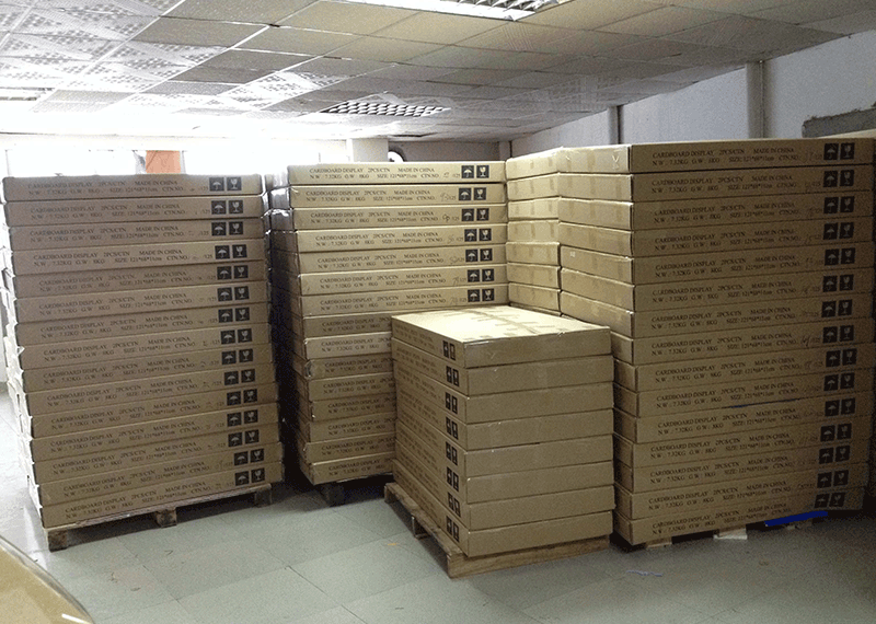 Cardboard Display Flat into Cartons