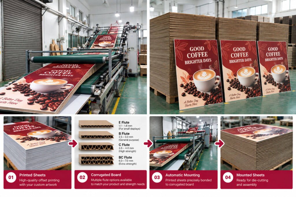 Paper Mounting for Cardboard Display