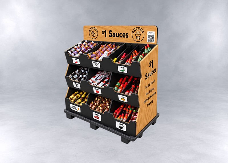 $1 Sauces Retail Display