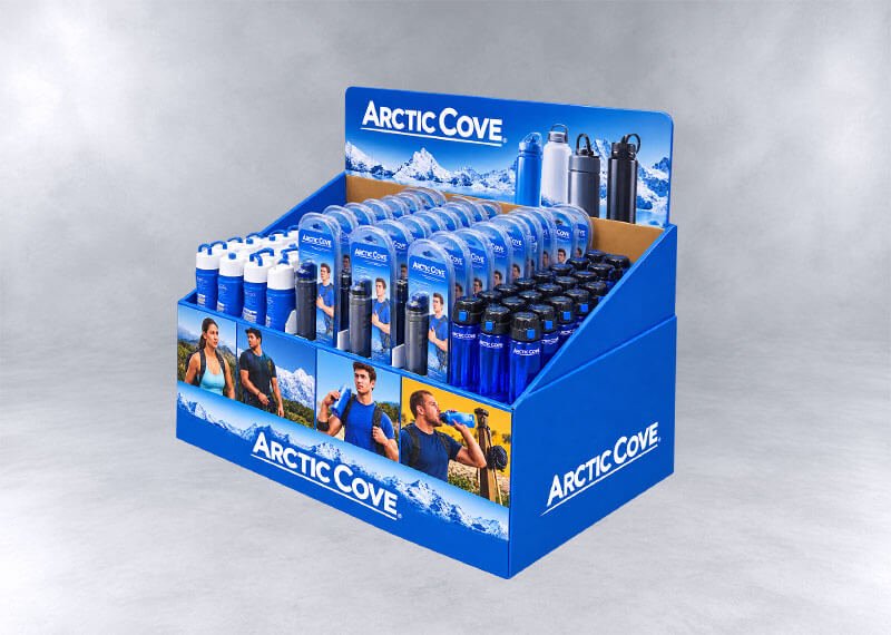 Arctic Cove Blue Bottle Display