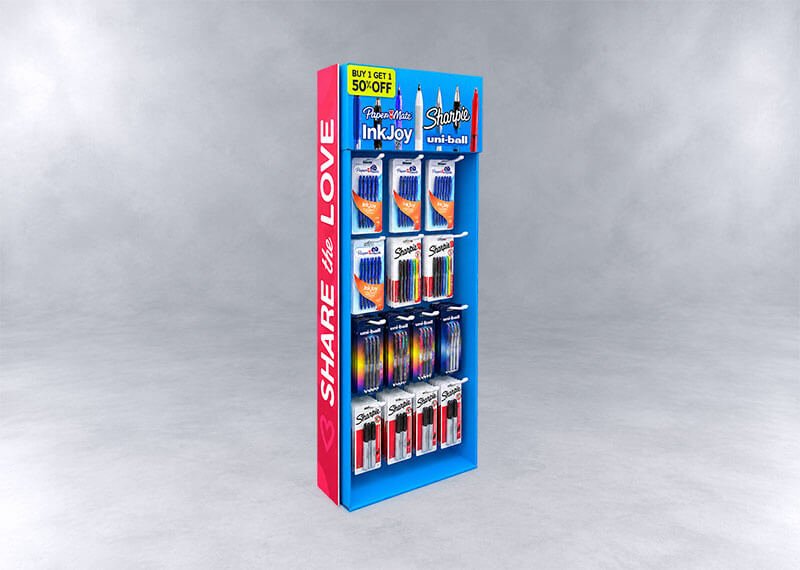 Blue Pen Display Stand with Share the Love Graphics