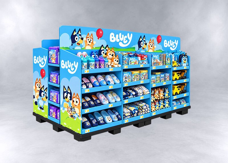 Bluey Merchandise Pallet Display