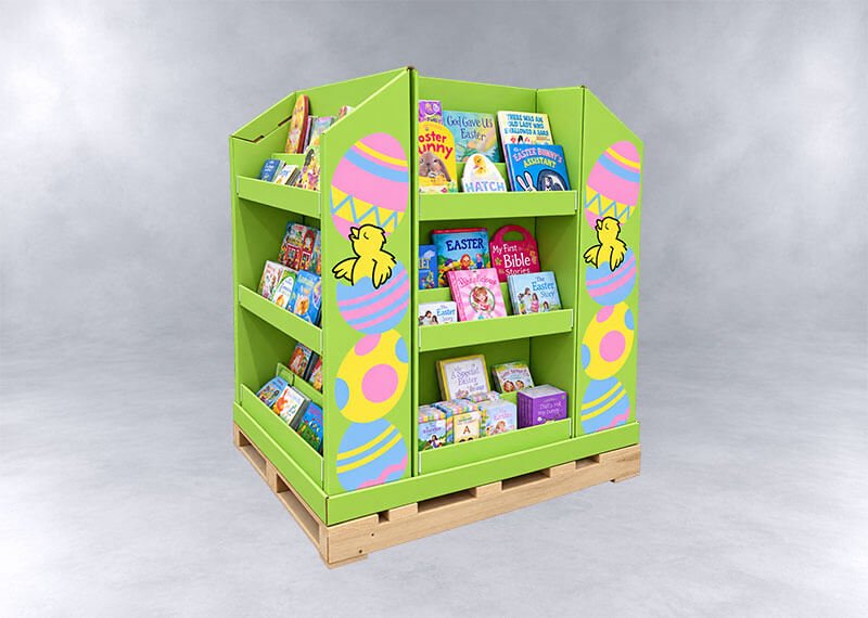 Colorful Easter Children’s Book Display