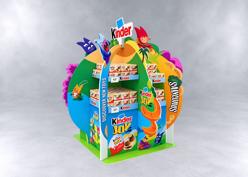Colorful Kinder Joy Adventure Display