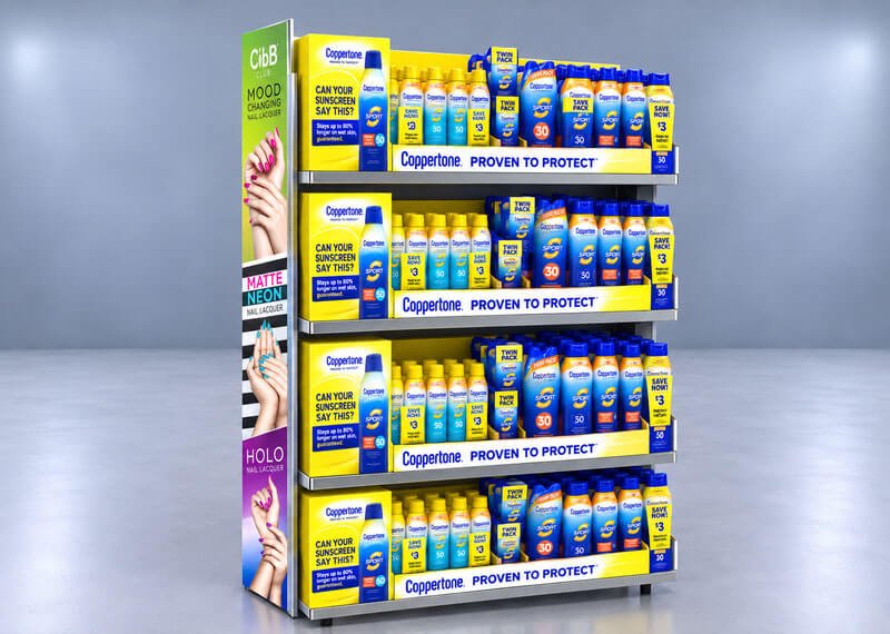 Coppertone Sunscreen Retail Display