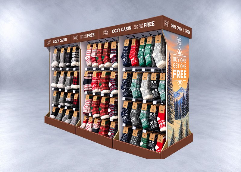 Cozy-Cabin-Winter-Sock-Display