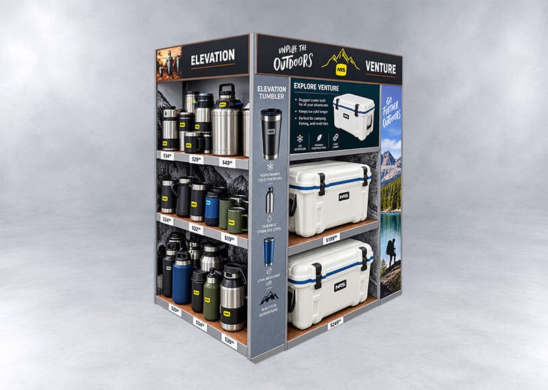 Elevated Outdoor Drinkware Display