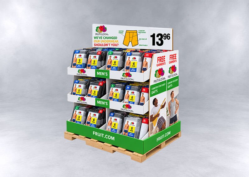Fruit of the Loom Underwear Display Pallet
